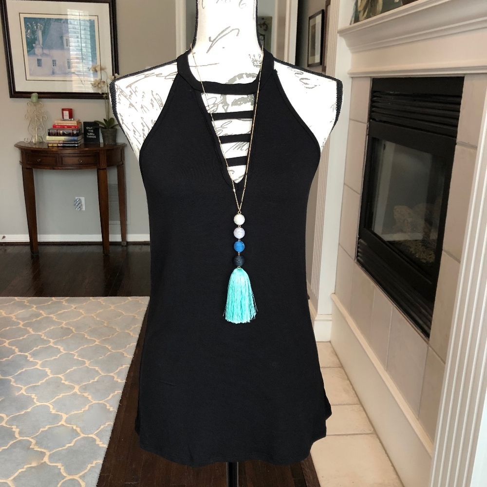 Papermoon Bane Bar Detail Knit Top Medium